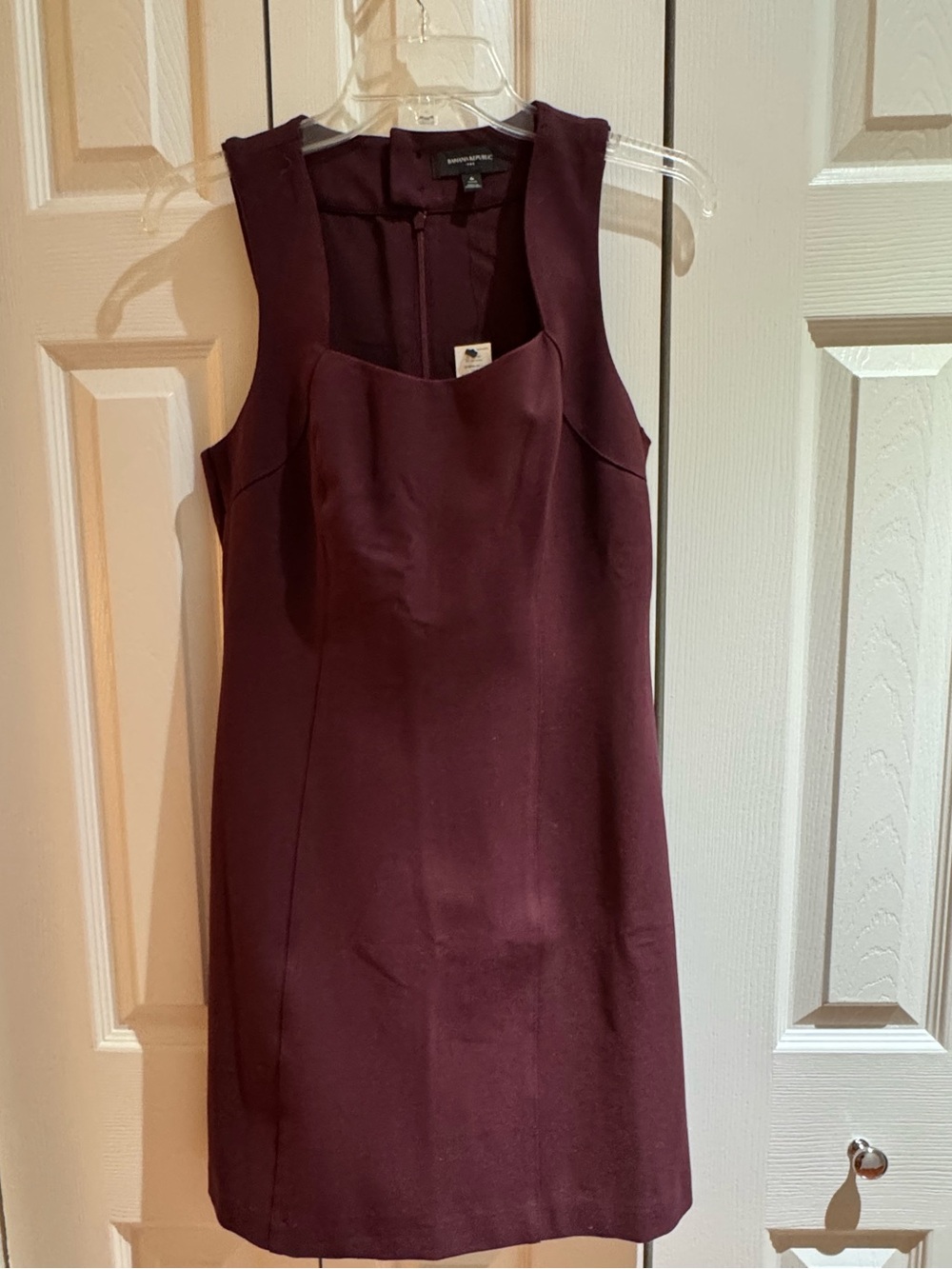 NWT Banana Republic Factory Seamed Mini Dress Size 6P in color Vino Rosso - Picture 8 of 11
